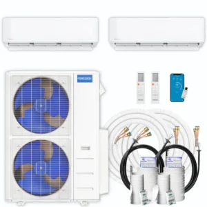 MRCOOL DIY Mini Split - 54,000 BTU 2 Zone Ductless Air Conditioner and Heat Pump with 16 ft. Install Kit, DIYM248HPW04C00