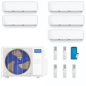 MRCOOL DIY 5th Gen 5-Zone 30,000 BTU Ductless Mini Split Air Conditioner & Heat Pump (6K+6K+6K+6K+6K), DIY5-B-36HP0606060606