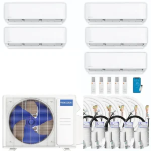 MRCOOL DIY 5th Gen 5-Zone 30,000 BTU Ductless Mini Split Air Conditioner & Heat Pump with 16ft. Pre-Charged Line Sets (6K+6K+6K+6K+6K), DIYM536HPW00D00
