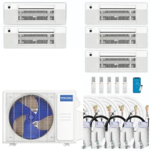 MRCOOL DIY 5th Gen 5-Zone 30,000 BTU Ceiling Cassette Ductless Mini Split Air Conditioner & Heat Pump with 16ft. Pre-Charged Line Sets (6K+6K+6K+6K+6K), DIYM536HPC00D00